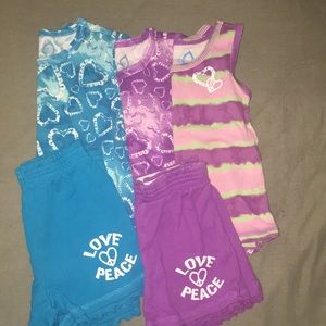 Toddler Girls Tops and Shorts Sets